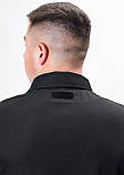 Форменна футболка поло SMILO CoolPass Pique Black на короткий рукав з липучками під шеврони, фото 4