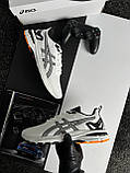 Білі текстильні чоловічі кросівки Чоловічі кросівки ASICS GT-1000 11 White Grey Демісезонні Асікс, фото 7