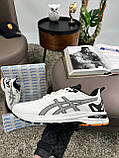 Білі текстильні чоловічі кросівки Чоловічі кросівки ASICS GT-1000 11 White Grey Демісезонні Асікс, фото 6