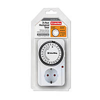 Таймер-розетка ColorWay (16A/3680W) механічний добовий 24Н (CW-STM01-24H)