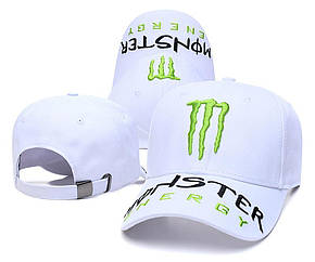 Бейсболка біла Монстер Monster Energy MOTO GP Yamaha Racing кепка блайзер