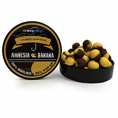 Бойли вафтерс crazy carp Amnesia & Banana Hybrid Wafters 10mm