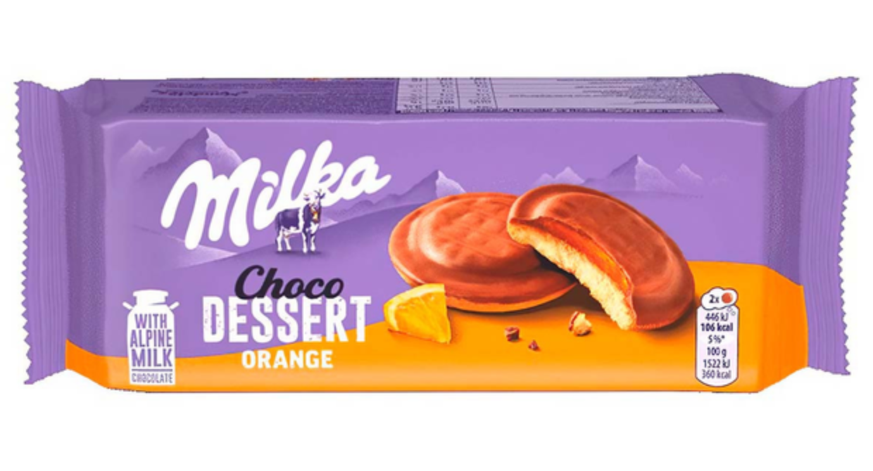 Печиво Milka Choco Dessert Orange з апельсиновим кремом 10шт, 147г, фото 1