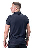 Форменна футболка поло SMILO CoolPass Pique Blue на короткий рукав з липучками під шеврони, фото 2