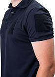 Форменна футболка поло SMILO CoolPass Pique Blue на короткий рукав з липучками під шеврони, фото 3