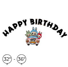 Наліпка на кулю 32"-36" - Happy Birthday