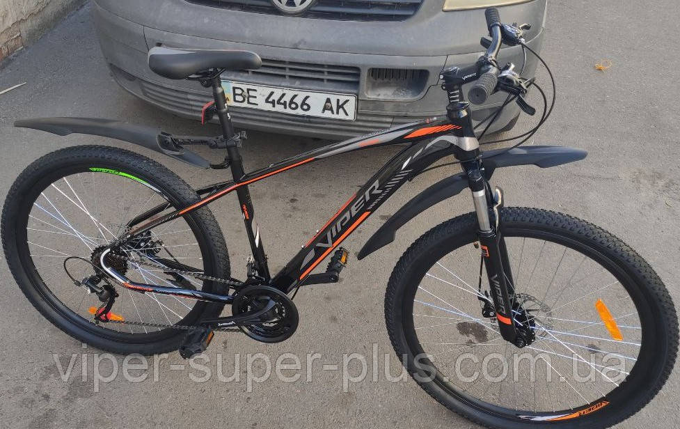 ✅ Гірський велосипед Viper Nevada 27.5 D Чорно-помаранчевий, Без болотників, В розібраному вигляді на 20%, фото 1