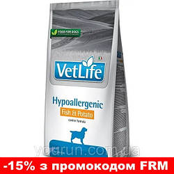 Farmina (Фарміна) Vet Life Hypoallergenic Fish & Potato - Сухий лікувальний корм для собак при харчовій алергії 12 кг