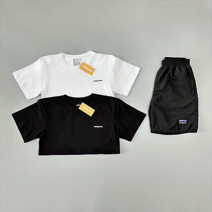 Футболка біла + футболка чорна + шорти Patagonia, фото 1