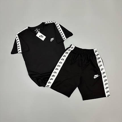 Футболка чорна + шорти Nike Lampas, фото 1