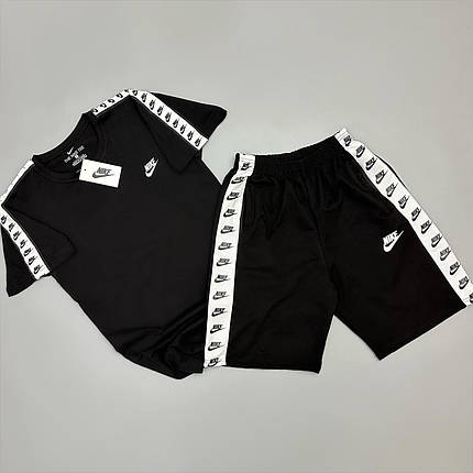 Футболка чорна + шорти Nike Lampas, фото 2