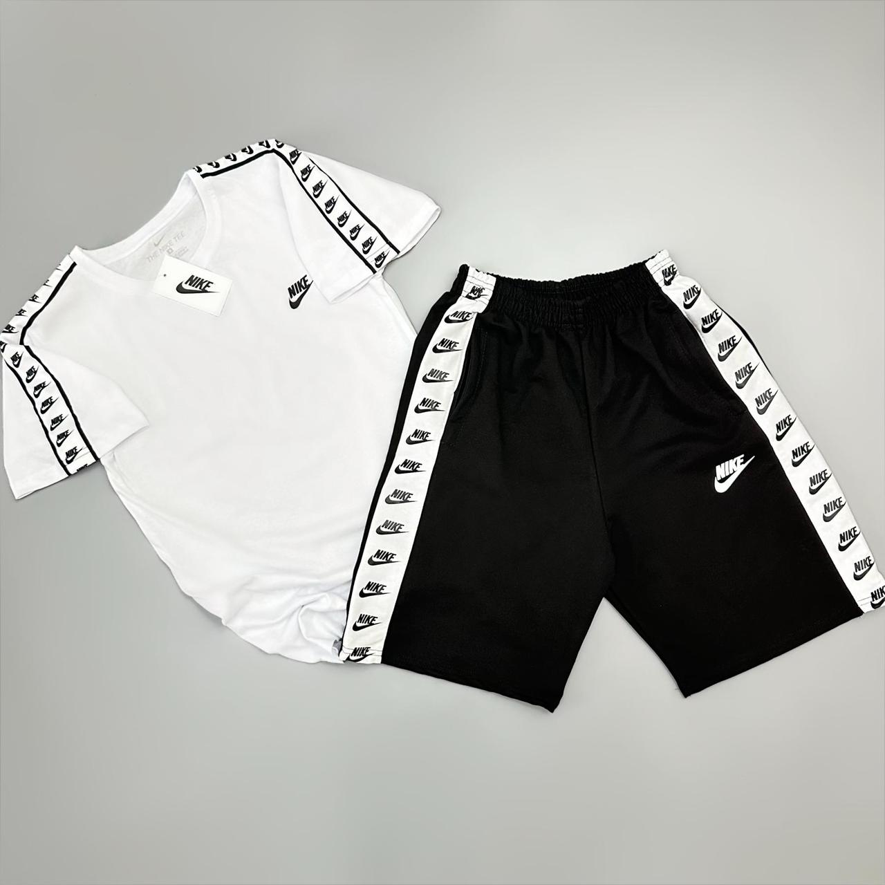 Футблока біла + шорти Nike Lampas