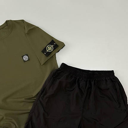 Футболка(хакі) + шорти Stone Island, фото 3