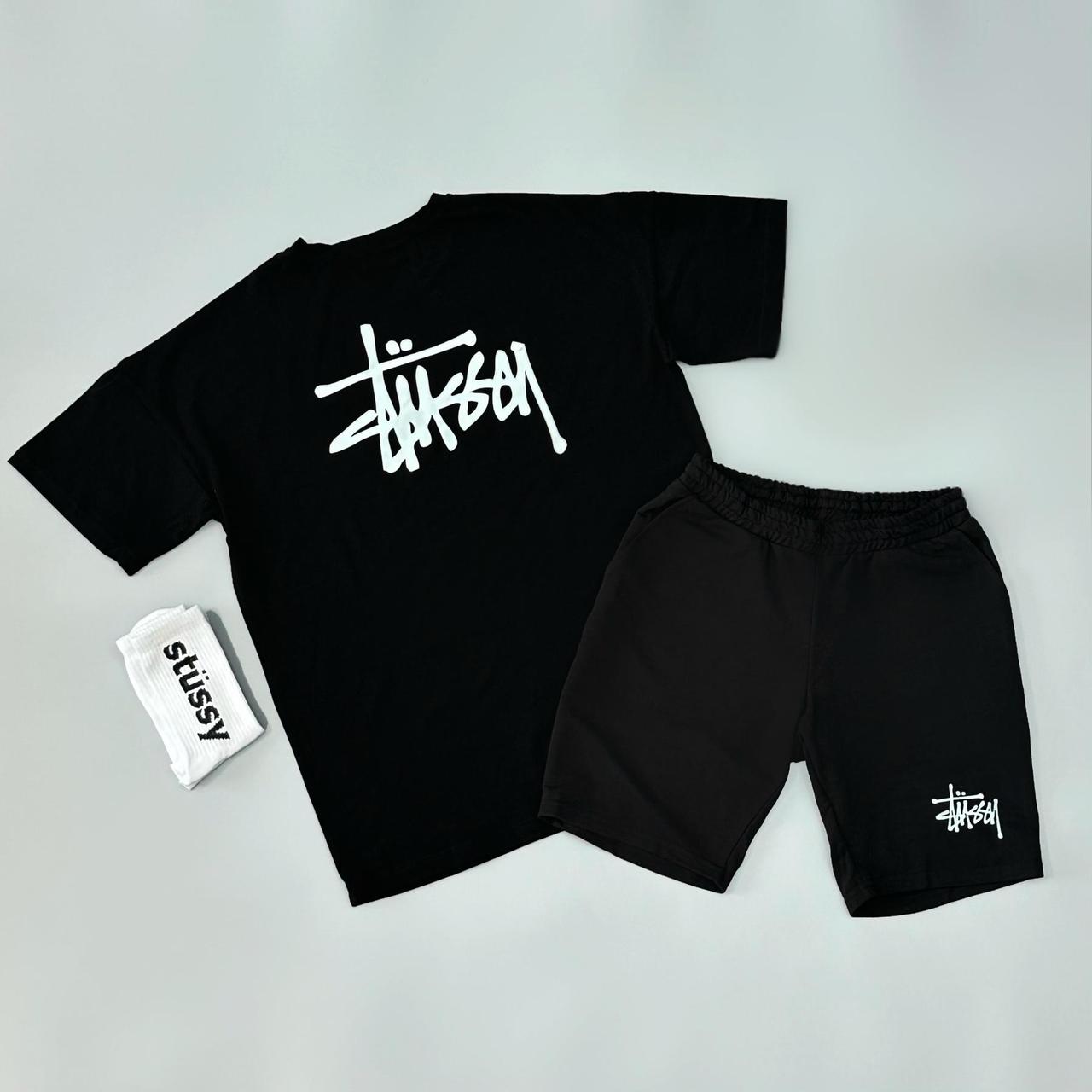 Футболка(чорна) + шорти Stussy + шкарпетки в подарунок