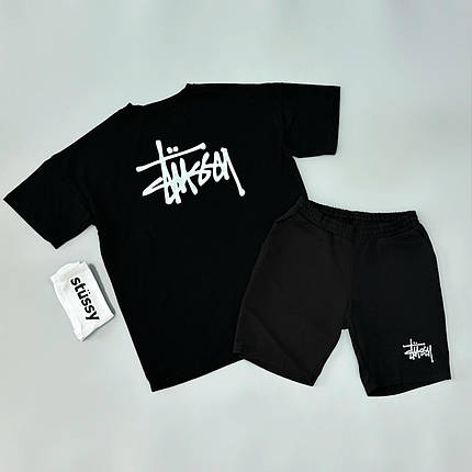 Футболка(чорна) + шорти Stussy + шкарпетки в подарунок, фото 1