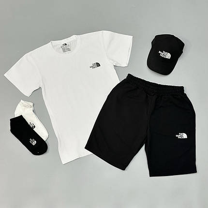 Футболка (біла) + шорти + кепка TNF + шкарпетки в подарунок, фото 1