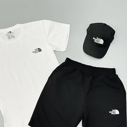 Футболка (біла) + шорти + кепка TNF + шкарпетки в подарунок, фото 3