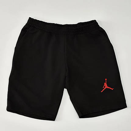 Шорти Air Jordan класичні чорні (червоний логотип), фото 1