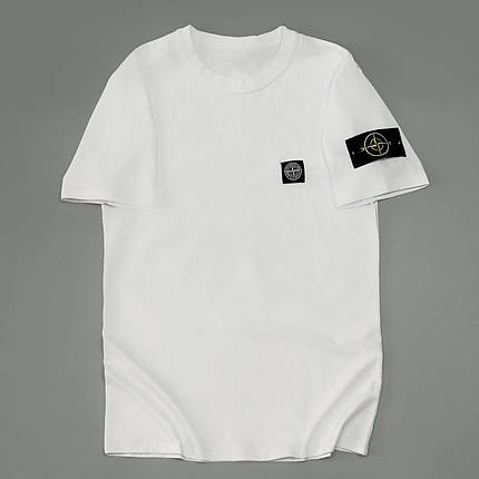 Футболка Stone Island біла, фото 2