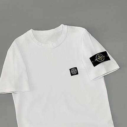 Футболка Stone Island біла, фото 3