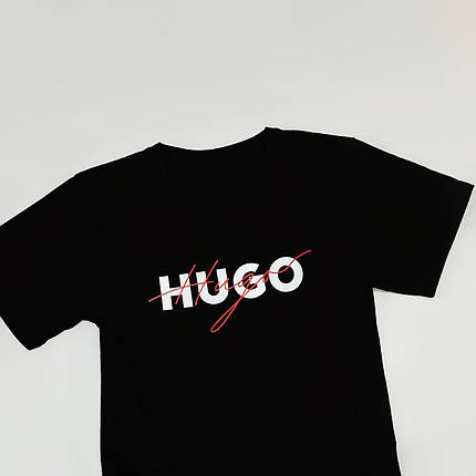Футболка HUGO чорна classic, фото 1