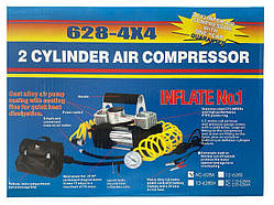 Компрессор для подкачки колес двухпоршневой автомобильный с питанием от 12 Вольт ( АС-628А)