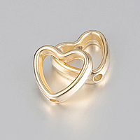 Рамка для намистин Finding Рамка серце пластикова підходить для намистин 6 мм Золотистий 11 мм х 12 мм