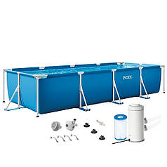 Каркасний басейн Intex 28274 (450х220х84 см) (Картриджний фільтр-насос 2006 л/год)