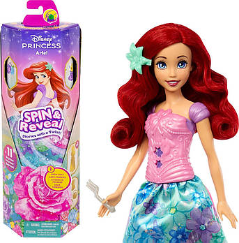 Лялька принцеса Аріель із сюрпризами Крути та відкривай Disney Princess Ariel Spin & Reveal