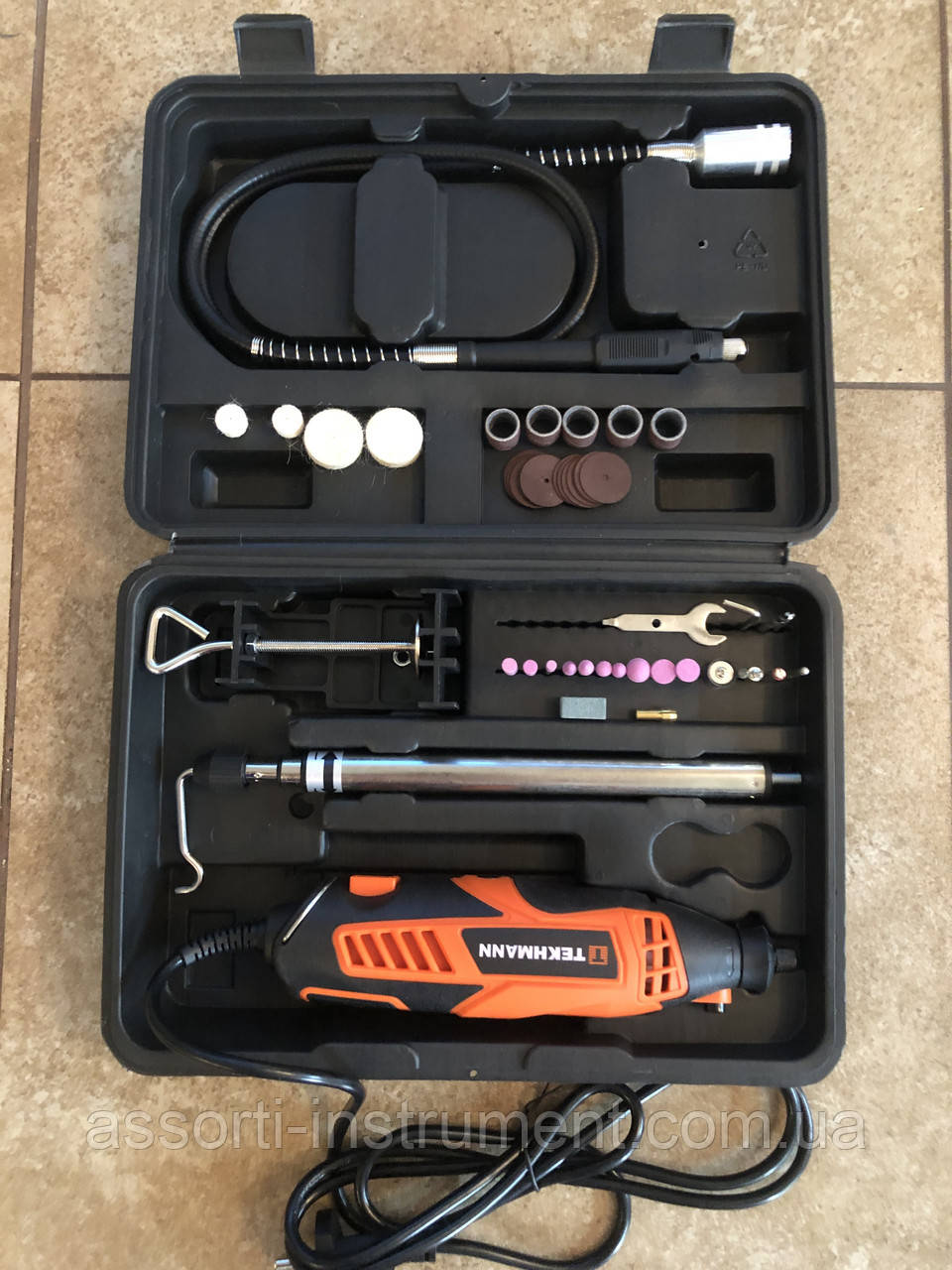 Пряма шліфувальна мережева машинка (гравер) TEKHMANN TMG-2660 з набором змінних насадок. ГАРАНТІЯ 3 РОКИ!, фото 1