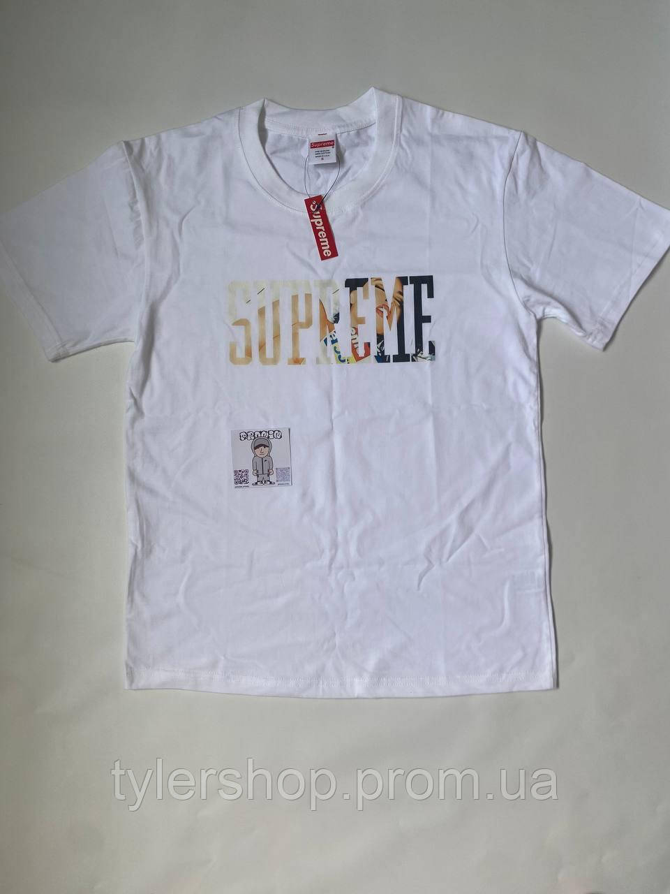 Футболка Supreme футболка суприм супрім літня котон якісна оригінал - фото 1 - id-p2634720756