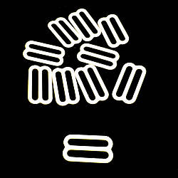 Регулятор для бретелів бюстгальтера Вісімка 10мм Біле 10шт.