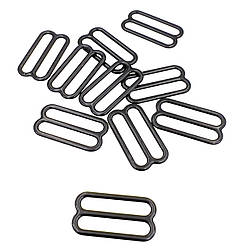 Регулятор для бретелів бюстгальтера Вісімка 10мм Чорний 10шт.