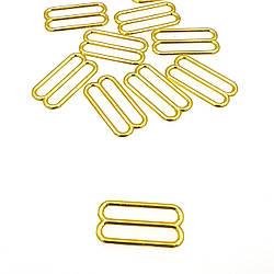 Регулятор для бретелів бюстгальтера Вісімка 10мм Золотий 10шт.