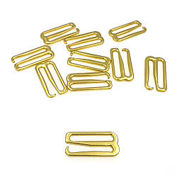 Регулятор для бретелів бюстгальтера Гачок 10мм Золотий 10шт.
