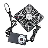 Кулер, вентилятор CX12 на 12 см з регулятором потужності до 5W, робота від мережі 220V, фото 2