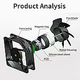 Кулер, вентилятор CX12 на 12 см з регулятором потужності до 5W, робота від мережі 220V, фото 8