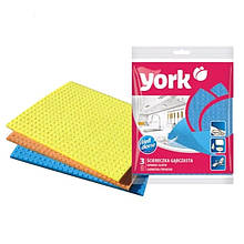 Серветка губчаста York 3шт 17,5х15,5см 024010
