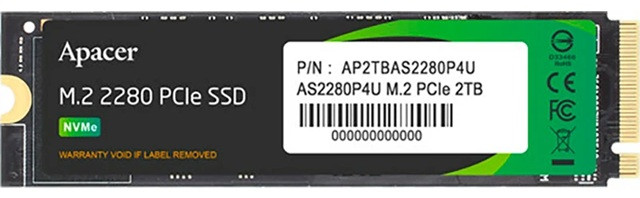 SSD накопичувач Apacer AS2280P4U M.2 PCIe 256GB (AP256GAS2280P4U-1)