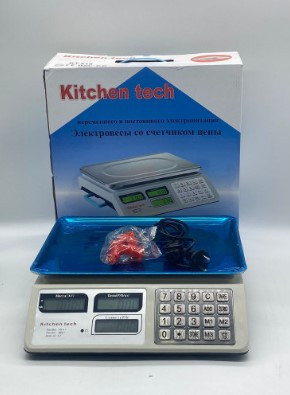 Ваги торговельні електронні з лічильником ціни ACS KitchenTech KT218 50 кг 6 V (метал) Лучшая цена