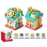 Гра бізібудинок YL515, кермо, замки +ключі, спінер, годинник, двері із засувами, гра Нагодуй пташку, музика, фото 2