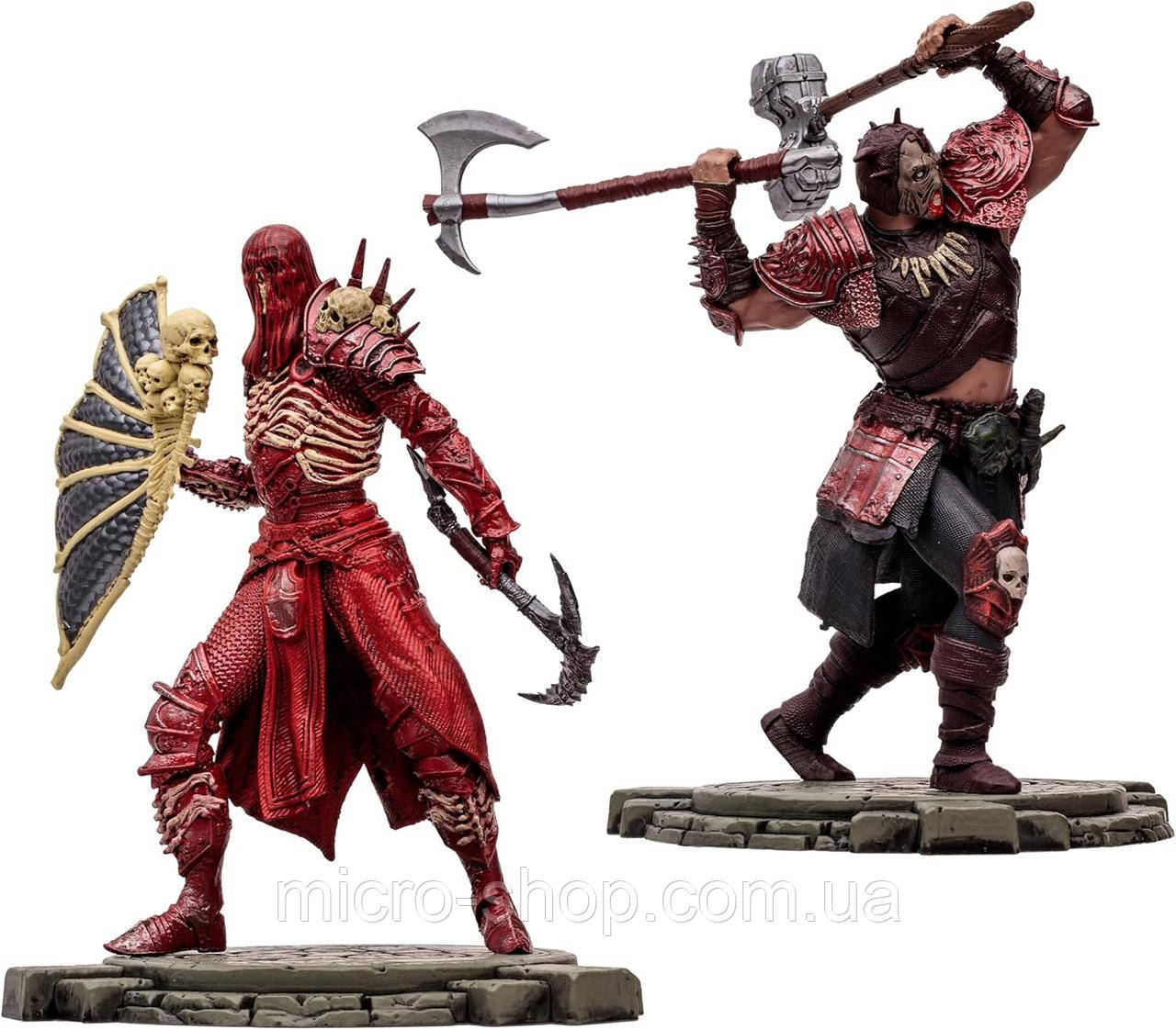 Diablo IV Rend Barbarian and Blood Necromancer Колекційні фігурки Діабло Варвар та Некромант, фото 1