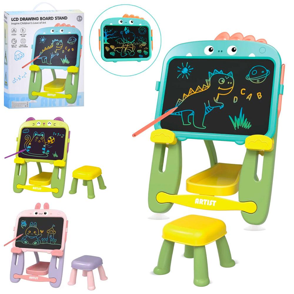 LCD планшет W5002-1-2-3 для рис., 13 дюймів, кольор., мольберт, стільчик, 3 види, бат., Кор., 35,5-42-9см, фото 1