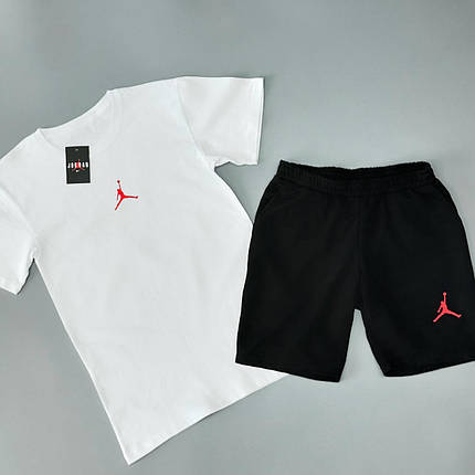 Футболка(біла)+шорти Air Jordan класичний (червоний логотип), фото 2