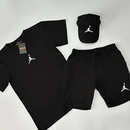 Футболка(чорна)+шорти + кепка Air Jordan класичний, фото 2