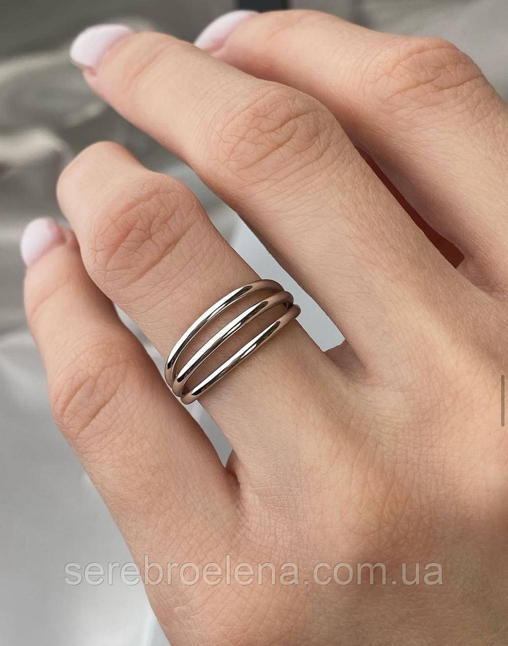 Срібна жіноча каблучка 1566.11р, фото 1