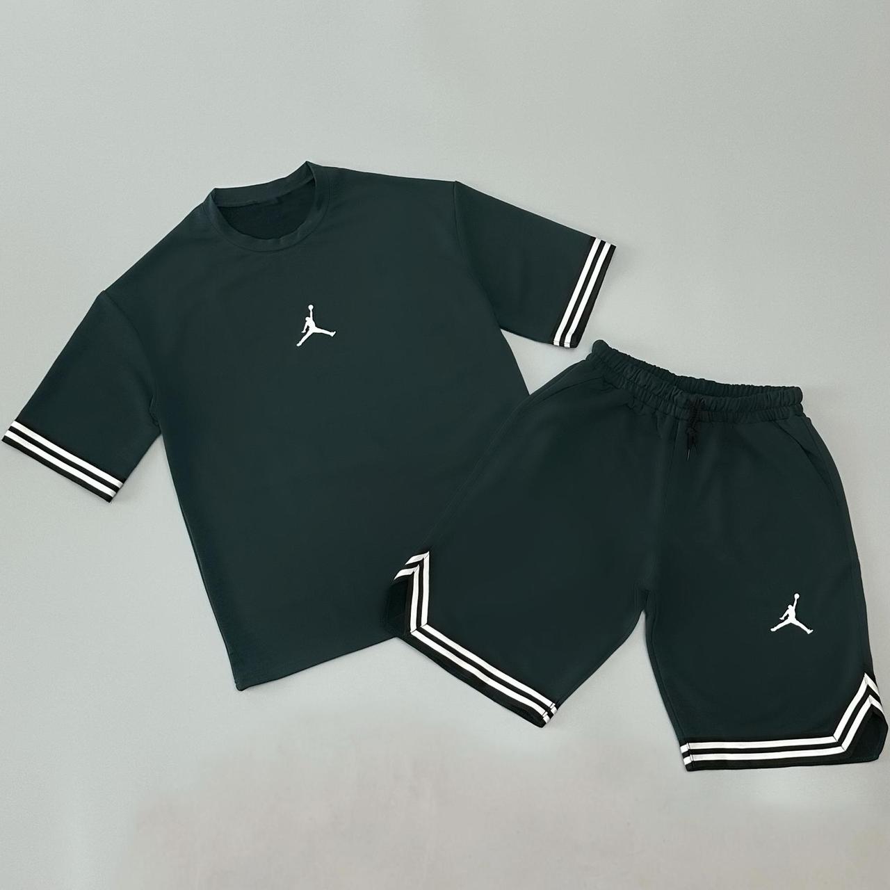 Літній комплект футболка+шорти Air Jordan зелений