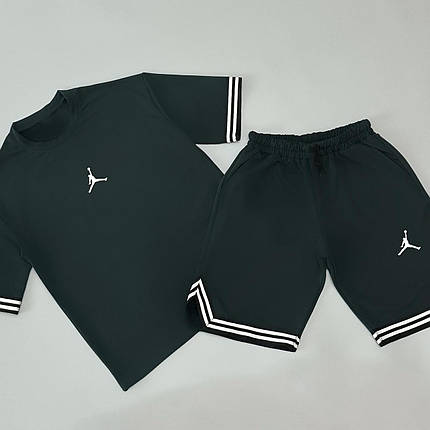 Літній комплект футболка+шорти Air Jordan зелений, фото 2