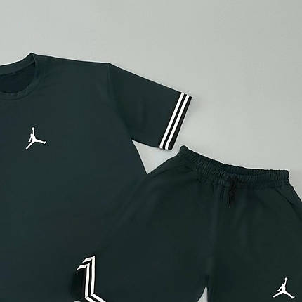 Літній комплект футболка+шорти Air Jordan зелений, фото 3
