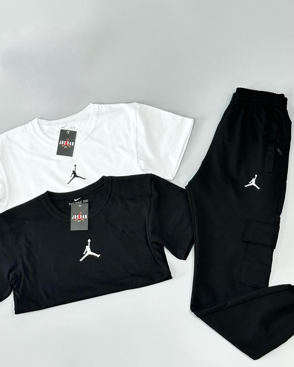 Футболка(біла)+футболка(чорна)+штани Air Jordan